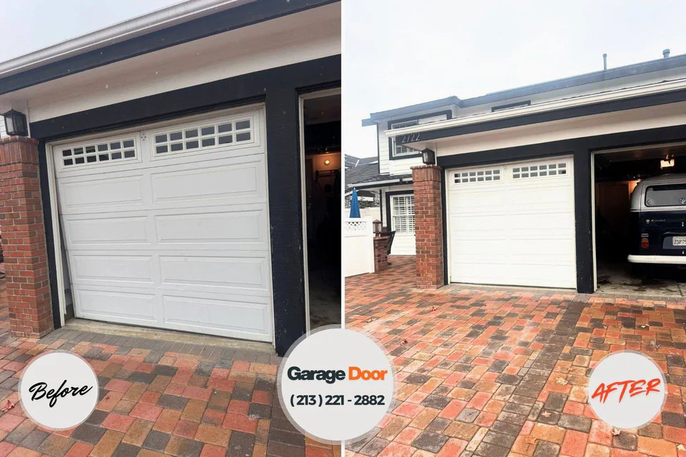 Before and after: garage door repair 45159